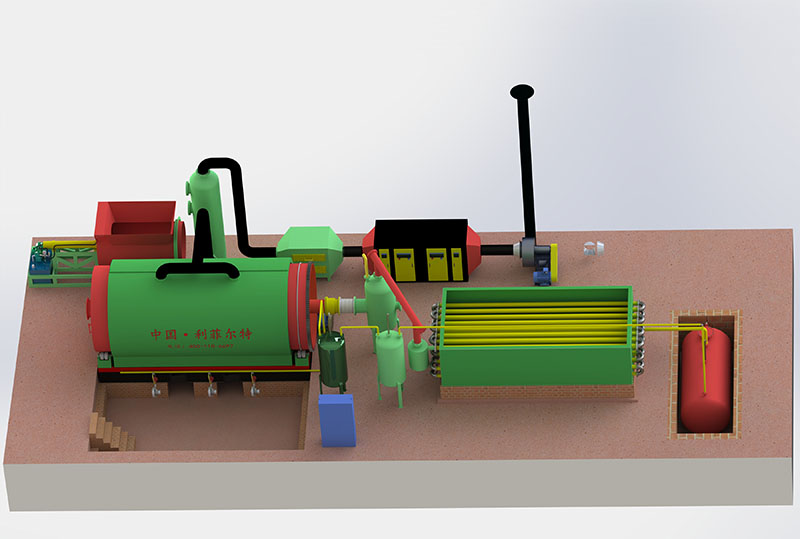 間歇式輪胎煉油設備工藝流程圖 間歇式輪胎煉油設備工藝流程圖